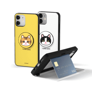 [TryCozy]트라이코지 고양이얼굴 스마트톡 카드도어범퍼케이스